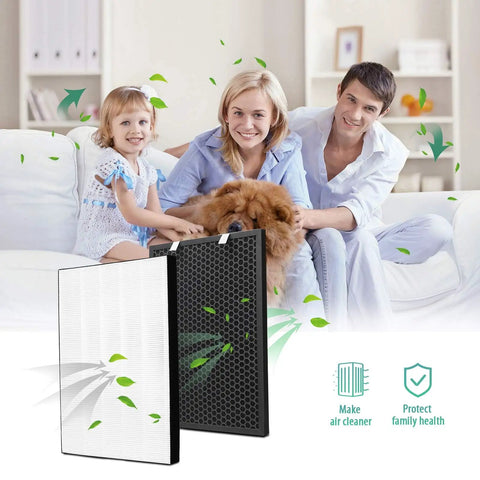 Air 220 And Air 320 3 In 1 Replacement Filter Pack For Air Purifier With HEPA Filter Activated Carbon Filter And Pre Filter, Compatible