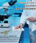 Pro Grade Heavy Duty Cleanroom Wipes That Crush Dust And Grime Without Breaking A Sweat 6 Inch Laser Sealed Microfiber Cloths used for cleaning lab equipment.