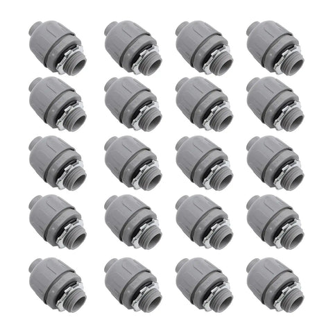 Bad Ass Liquid Tight Conduit Connector One Half Npt Cable Gland sealing rings in durable nylon 6 for moisture protection.