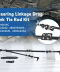 Beefed Up Steering Linkage Upgrade Kit For Ram 1500 2500 3500 4x4 2003-2013 Featuring Drag Link, Tie Rod, Pitman Arm And Damper Replacement For Tough, Road Ready Handling On Rough Surfaces, black steel steering parts