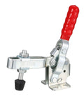 Hard Core Vertical Toggle Clamp Built Tough With Zinc Plate And Grippy Red Sleeve for secure holding and heavy-duty use.