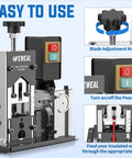 Automatic Wire Stripper Knocks Out Copper Prep Handles Household Wiring And Industrial Cables with power buttons and blade adjustment knob.