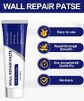 Drywall Patch Repair Kit With Scraper And Sandpaper, 2026 Upgrade For Quick Drying Wall Patch features and tube