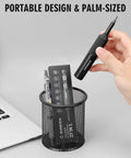 Pen Style Magnetic Precision Screwdriver Set With 27 In 1 Mini Bits, 12 Double End Bits Stored In Handle, Handy Anti Slip Grip on desk