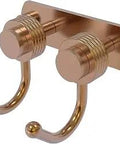 Mercury Collection Two Position Wall Mounted Hook In Brushed Bronze With Groovy Accent Solid Brass Construction Concealed Screws