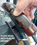 Indestructible Black Vacuum Clipper Attachment For Oster 10 Only Designed To Fit This Model Not Compatible With Other Oster Models Clippers Not Included Non Slip Design Ensures Hassle Free Fur Cleanup At Home, attaching to clipper