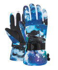 Waterproof Ski Gloves With All Touchscreen Finger Design For Cold Weather Snowboarding And Outdoor Riding Warm Adult Winter Gear Blue M
