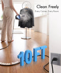 Handheld Steam Cleaner Instant Heat Up 3 Seconds For Homes being used on a suit jacket in a clean home setting.