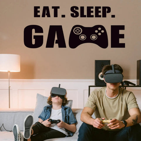 Gamer Vibe Wall Decal For Boys Room And Kids Bedroom Decor Glow In The Dark Controller Theme Self Adhesive Vinyl Sticker