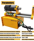 BREVELTION portable hole drilling/line-boring machine in yellow, with black motor and long steel boring bar