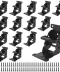 Built Tough 15 Pack Folding Hinges Self Locking Brackets With All Screws for secure setups, cold rolled steel design.