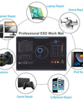 24x16 Inch Anti Static Rubber Mat Kit For ESD Sensitive Electronics Repair Soldering PC Building And Assembly On Workbench