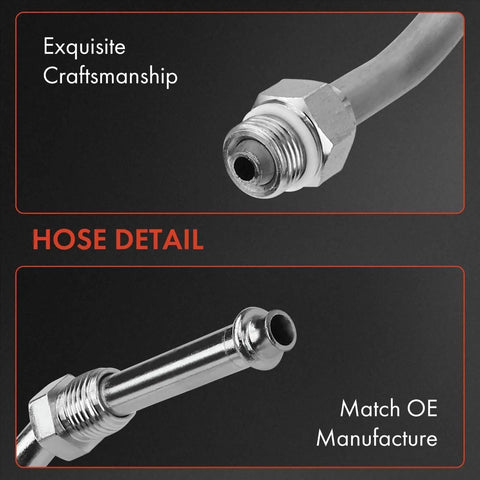 Detail of Ford Heavy Duty Power Steering Pressure Hose Line Assembly for F 250 F 350 F 450 F 550 Super Duty and Excursion 1999 2004