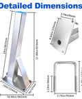 Heavy Duty Marine Trailer Winch Stand With U Bolts For Saltwater Toughness, 4mm Hot Dip Galvanized Steel That Wont Rust, Rustproof Winch Mount Fits 3 Inch Wide By 3 To 4 Inch High Trailer Tongues For Fishing Boats Jet Skis Sailboats with dimensions