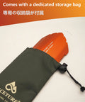 Orange Backpacking Trowel With Grip Handle Cover Aluminum Camping Shovel With Storage Pouch.