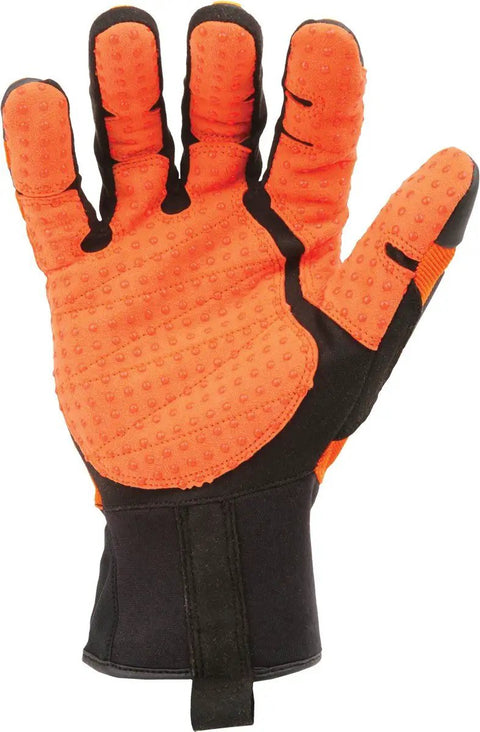 KONG SDX2 05 XL Oil And Gas Safety Impact Gloves Orange with abrasion resistant palm, metacarpal and knuckle protection, industrial use.