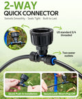 US standard 3/4 threaded quick connector for 100 Ft Pressure Compensated Drip Irrigation System With Timer No Leak Quick Connect