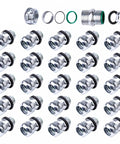Heavy Duty 25 Pack Of 1/2 Inch EMT Raintight Compression Connectors, Built Tough Zinc Steel Outlet Boxes, Seriously Waterproof And CULus Certified For Zero Drama Wiring Runs.