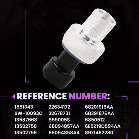 Chevy GMC Air Conditioning Pressure Sensor Switch Replacement For Various Models Displaying Reference Numbers