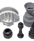 Nozzles and components of Rugged 2 Gallon All Purpose Sprayer With Ergonomic Trigger Lock On Viton Seals And Three Nozzles.