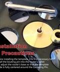 Solid Brass Router Inlay Kit 71333 with center pin and template guide shown for precise woodworking installation