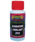 Radiator coolant dye bottle, 1 fl oz, red cap, Supercool brand label.