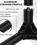 4 Pack 350mm 3030 Aluminum Extrusion Profiles European Standard Anodized Linear Rail For 3D Printers And CNC Machines Black Finish