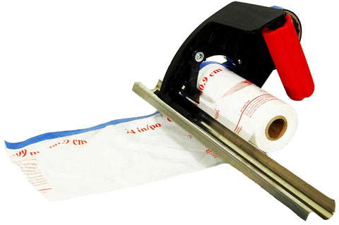 Bulk Pack Masking Film Rolls 12 Rolls 180 Feet Each 24 Inch Width Self Adhering Plastic with dispenser for easy application