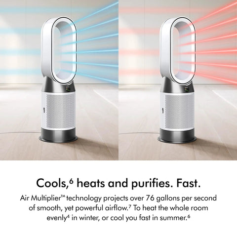 Top Rated Air Purifier With Heat And Cool Function And True HEPA Filtration Capturing 99.97 Percent Of 0.3 Micron Allergens And Pollutants Activated Carbon Filter For Gases And Odors In A Fully Sealed System showing airflow