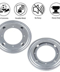 Heavy Duty Eight Inch Lazy Susan Round Swivel Turntable With Solid Steel Build Rust Resistant Coating smooth metal circle with holes