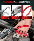 Electrical Disconnect Pliers And Connector Removal Tool Kit For DIY Car Care 5 Piece Automotive Hose Clamp Set in use