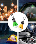 Portable LED Camping Lantern With Clip Hook Waterproof Battery Powered Emergency Light Lit Bright With 3 Modes