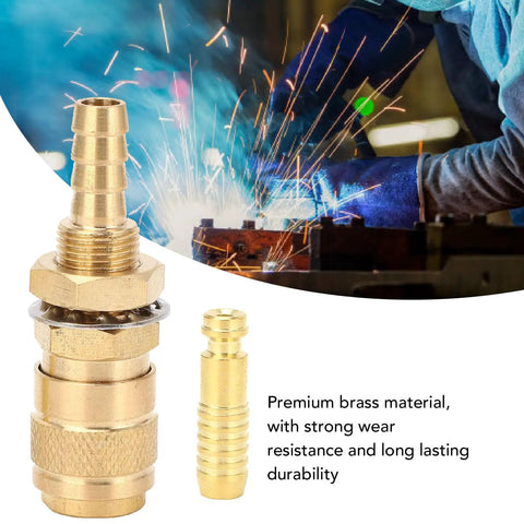 Brass Gas Adapter Welding Fitting For Quick Safe Connection Between Gas Supply And Welding Plug No Leak Design With Durable Brass