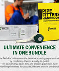 Pro Grade Pipefitter Bundle With Handy Pipefitter Handbook Compact Pipe Tape And Slide Rule Tool displayed