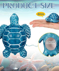 2 Pack Sea Turtle Toilet Bolt Caps Decorative Ceramic Screw Covers For Bathroom Hardware in classic blue color