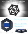 Solar Dock Lights 8 Pack Waterproof Outdoor LED Aluminum Path Lights For Driveways And Gardens, Solar Powered Step Lights