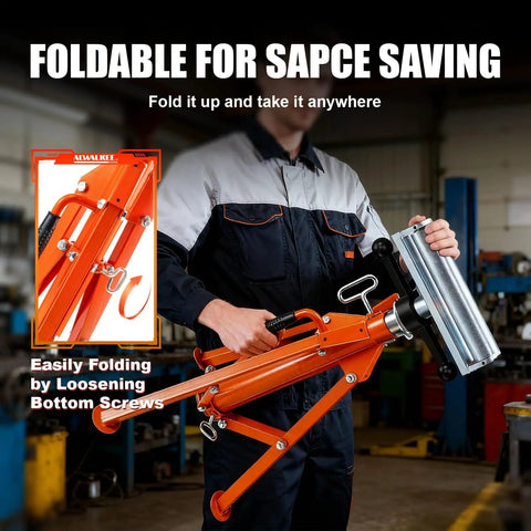 Heavy Duty Roller Stand With 2500 Lb Capacity And 28 To 52 Inch Adjustable Height Foldable Tool Stand for shop use.