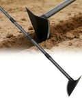 Heavy Duty Garden Hoe With Adjustable Long Handle From 30 To 72 Inches, Sharp Edge Triangle Weeding Hoe for soil cultivation