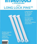 Long Vac Handle Lock Pins 3 Pack For Pool Vacuum Poles displayed on blue card with text in multiple languages