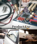 Heat Proof Nozzles Kit For 850 Hot Air Soldering Station 12 Piece Set with round and square tips in industrial use on PCB repair