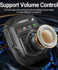Close-up of volume controls on Wireless Handheld Speaker Mic For Baofeng 2 Pin Walkie Talkie Shoulder Microphone.