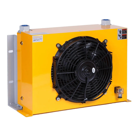 Beefed Up Heavy Duty Hydraulic Air Cooler For Oil Cooling With 8KW Capacity And 150 Liter Per Minute Flow 12V And 24V DC Motor Built To Last Heat Exchanger Radiator For Industrial Equipment