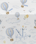 Blue Hot Air Balloon First Birthday Tablecloth Set 3 Pack Disposable Table Covers 55x86 Inches Baby Boy Party Decor