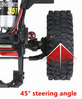 Beefed Up Portal Axle Upgrade Kit with nylon axles showcasing a 45-degree steering angle for 1/10 RC Crawler TRX4 chassis.