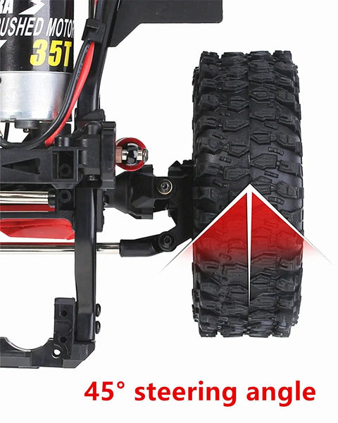 Beefed Up Portal Axle Upgrade Kit with nylon axles showcasing a 45-degree steering angle for 1/10 RC Crawler TRX4 chassis.