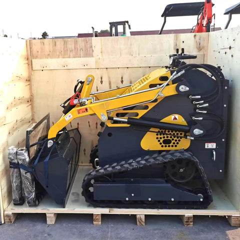 Compact Track Loader Skid Steer With Enclosed Cab And High Flow Hydraulics For Snow Removal, Excavation, Demolition, And Site Preparation in crate.