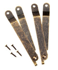 Antique Bronze Folding Lid Stay Hinges Go To Soft Close Chest Hinges For Toy Jewelry Box Trunk And Storage Boxes Full 270 Degree Opening 2 Pack Durable Wood Case Hardware 6.77 X 3.82 X 0.43 Inches, shown with screws