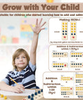 Child using Hands On Counting Peg Board Montessori Toy For Kids Aged 3 4 5 6 Wooden Math Manipulatives for simple math.