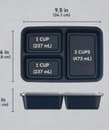 20 Piece Meal Prep Containers Set With Lids Three Compartment Reusable PFAS Free And BPA Free Materials Durable Microwave Safe