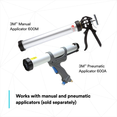 3M manual and pneumatic applicators for Polyurethane Adhesive Sealant 560, Black 310 mL Cartridge use.